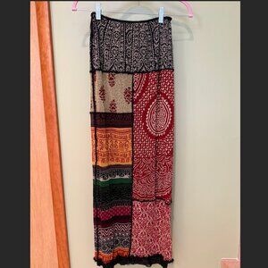 Vintage Jean Paul Gaultier Italian Skirt – Elastic Waist, Colorful Pattern Small